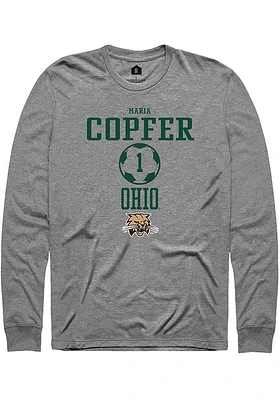 Maria Copfer  Ohio Bobcats Graphite Rally NIL Sport Icon Long Sleeve T Shirt