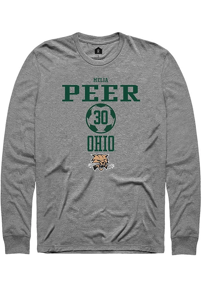 Melia Peer Ohio Bobcats Graphite Rally NIL Sport Icon Long Sleeve T Shirt