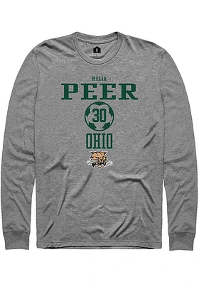 Melia Peer  Ohio Bobcats Graphite Rally NIL Sport Icon Long Sleeve T Shirt