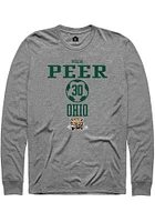 Melia Peer  Ohio Bobcats Graphite Rally NIL Sport Icon Long Sleeve T Shirt
