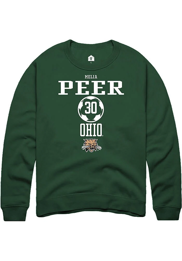 Melia Peer Rally Ohio Bobcats Mens NIL Sport Icon Long Sleeve Crew Sweatshirt