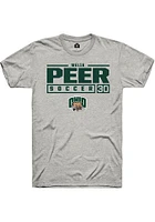 Melia Peer  Ohio Bobcats Ash Rally NIL Stacked Box Short Sleeve T Shirt