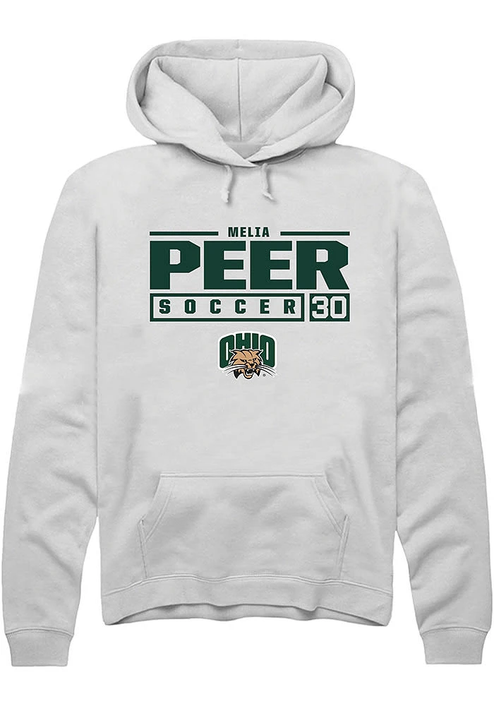 Melia Peer Rally Ohio Bobcats Mens NIL Stacked Box Long Sleeve Hoodie