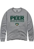 Melia Peer  Rally Ohio Bobcats Mens Graphite NIL Stacked Box Long Sleeve Crew Sweatshirt