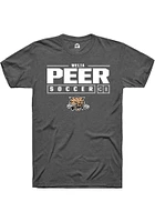Melia Peer  Ohio Bobcats Dark Grey Rally NIL Stacked Box Short Sleeve T Shirt