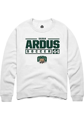 Sarah Ardus Rally Ohio Bobcats Mens NIL Stacked Box Long Sleeve Crew Sweatshirt