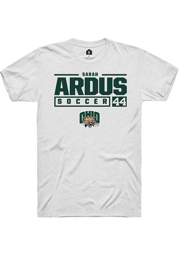 Sarah Ardus Ohio Bobcats Rally NIL Stacked Box Short Sleeve T Shirt