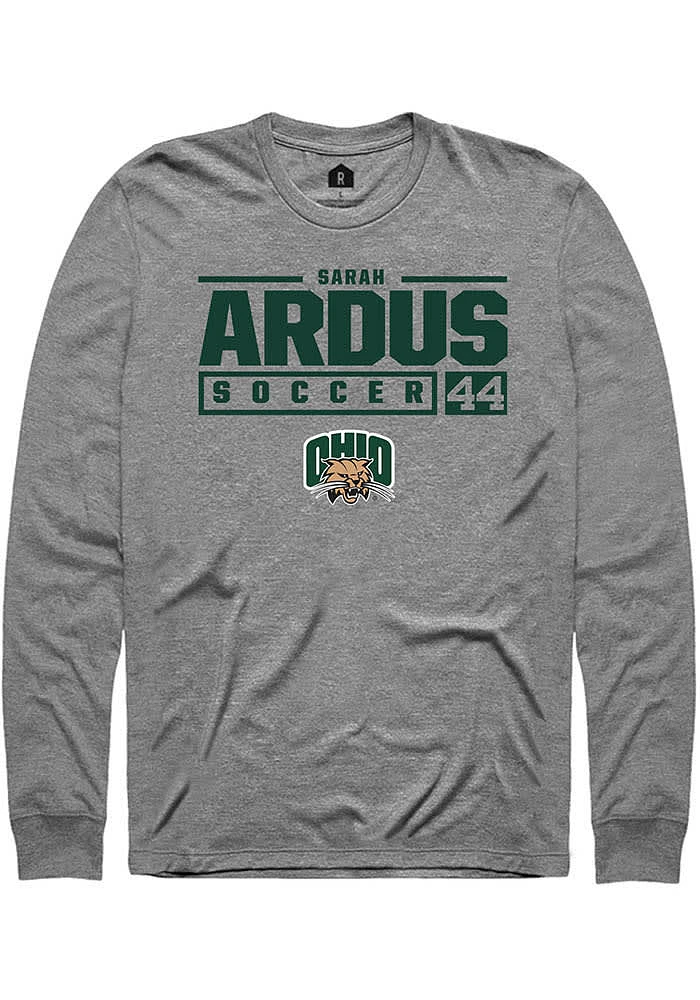 Sarah Ardus  Ohio Bobcats Graphite Rally NIL Stacked Box Long Sleeve T Shirt