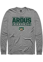 Sarah Ardus  Ohio Bobcats Graphite Rally NIL Stacked Box Long Sleeve T Shirt