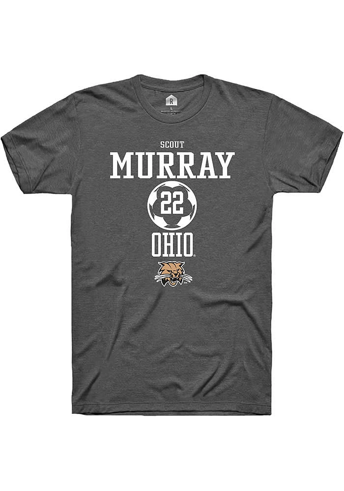 Scout Murray  Ohio Bobcats Dark Grey Rally NIL Sport Icon Short Sleeve T Shirt