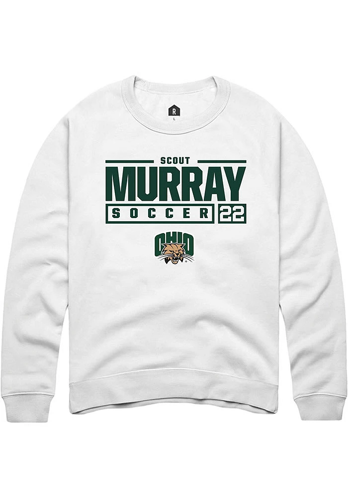 Scout Murray Rally Ohio Bobcats Mens NIL Stacked Box Long Sleeve Crew Sweatshirt