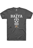 Tavyn Baffa  Ohio Bobcats Dark Grey Rally NIL Sport Icon Short Sleeve T Shirt