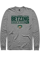 Kassidy Betzing  Ohio Bobcats Graphite Rally NIL Stacked Box Long Sleeve T Shirt