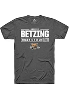 Kassidy Betzing  Ohio Bobcats Dark Grey Rally NIL Stacked Box Short Sleeve T Shirt