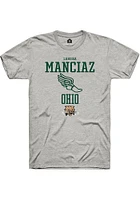 Larissa Manciaz  Ohio Bobcats Ash Rally NIL Sport Icon Short Sleeve T Shirt