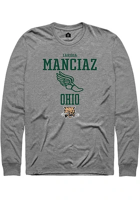 Larissa Manciaz  Ohio Bobcats Graphite Rally NIL Sport Icon Long Sleeve T Shirt