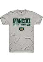 Larissa Manciaz  Ohio Bobcats Ash Rally NIL Stacked Box Short Sleeve T Shirt