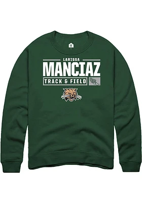 Larissa Manciaz Rally Ohio Bobcats Mens NIL Stacked Box Long Sleeve Crew Sweatshirt