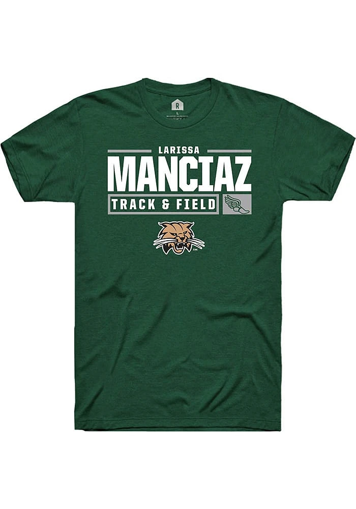 Larissa Manciaz Ohio Bobcats Rally NIL Stacked Box Short Sleeve T Shirt