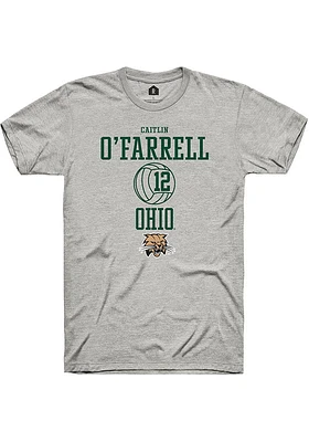 Caitlin O’Farrell  Ohio Bobcats Ash Rally NIL Sport Icon Short Sleeve T Shirt