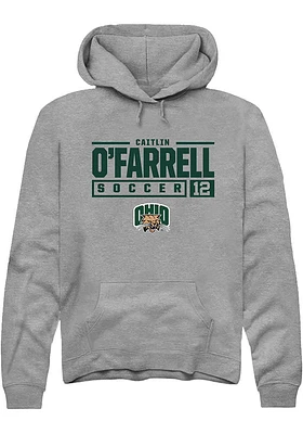 Caitlin O’Farrell  Rally Ohio Bobcats Mens Graphite NIL Stacked Box Long Sleeve Hoodie