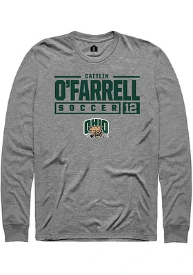 Caitlin O’Farrell  Ohio Bobcats Graphite Rally NIL Stacked Box Long Sleeve T Shirt