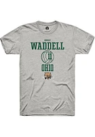 Emily Waddell  Ohio Bobcats Ash Rally NIL Sport Icon Short Sleeve T Shirt