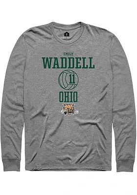 Emily Waddell  Ohio Bobcats Graphite Rally NIL Sport Icon Long Sleeve T Shirt