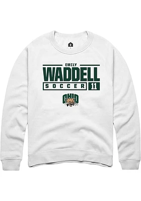 Emily Waddell Rally Ohio Bobcats Mens NIL Stacked Box Long Sleeve Crew Sweatshirt