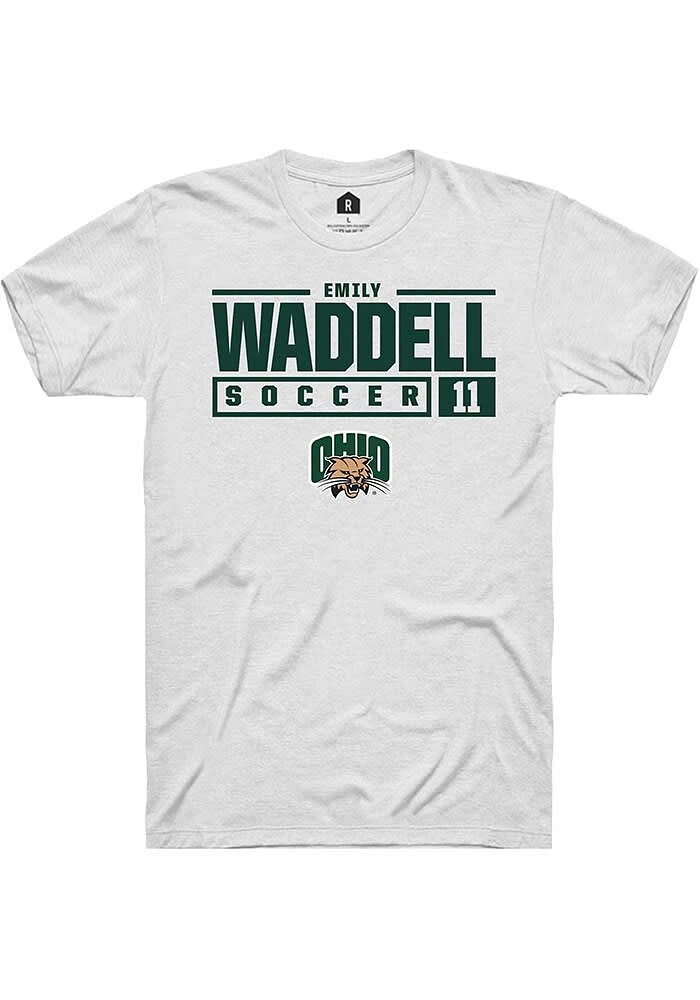 Emily Waddell Ohio Bobcats Rally NIL Stacked Box Short Sleeve T Shirt