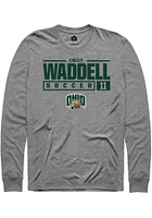 Emily Waddell  Ohio Bobcats Graphite Rally NIL Stacked Box Long Sleeve T Shirt