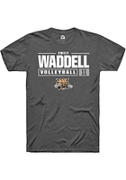 Emily Waddell  Ohio Bobcats Dark Grey Rally NIL Stacked Box Short Sleeve T Shirt