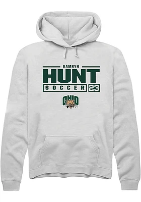 Kamryn Hunt Rally Ohio Bobcats Mens NIL Stacked Box Long Sleeve Hoodie