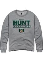 Kamryn Hunt  Rally Ohio Bobcats Mens Graphite NIL Stacked Box Long Sleeve Crew Sweatshirt