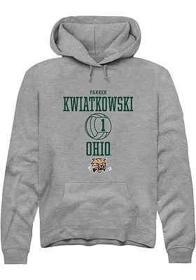 Parker Kwiatkowski  Rally Ohio Bobcats Mens Graphite NIL Sport Icon Long Sleeve Hoodie