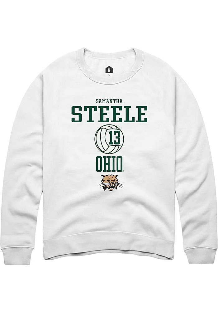 Samantha Steele Rally Ohio Bobcats Mens NIL Sport Icon Long Sleeve Crew Sweatshirt