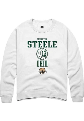 Samantha Steele Rally Ohio Bobcats Mens NIL Sport Icon Long Sleeve Crew Sweatshirt