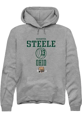 Samantha Steele  Rally Ohio Bobcats Mens Graphite NIL Sport Icon Long Sleeve Hoodie