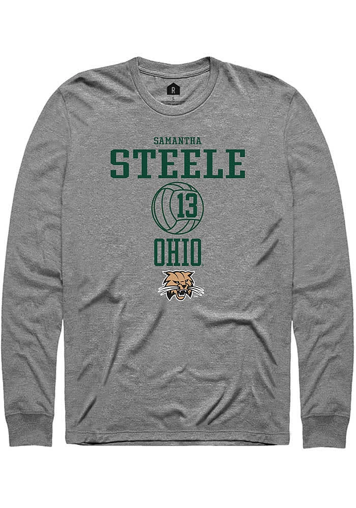 Samantha Steele  Ohio Bobcats Graphite Rally NIL Sport Icon Long Sleeve T Shirt