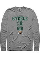 Samantha Steele  Ohio Bobcats Graphite Rally NIL Sport Icon Long Sleeve T Shirt