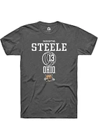 Samantha Steele  Ohio Bobcats Dark Grey Rally NIL Sport Icon Short Sleeve T Shirt