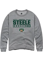 Samantha Steele  Rally Ohio Bobcats Mens Graphite NIL Stacked Box Long Sleeve Crew Sweatshirt