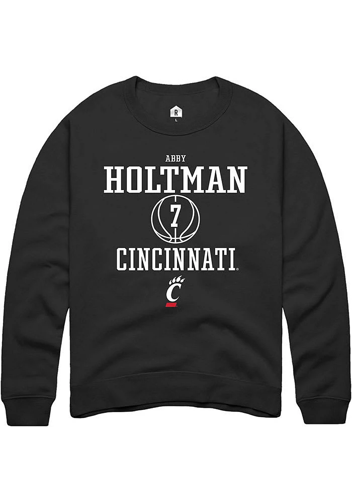 Abby Holtman Rally Cincinnati Bearcats Mens NIL Sport Icon Long Sleeve Crew Sweatshirt