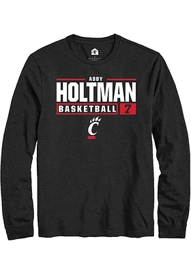 Abby Holtman Cincinnati Bearcats Rally NIL Stacked Box Long Sleeve T Shirt