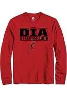 A√Øcha Dia Rally Mens Cincinnati Bearcats NIL Stacked Box Tee