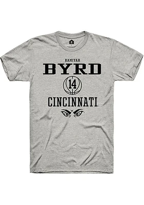 Ramiyah Byrd  Cincinnati Bearcats Ash Rally NIL Sport Icon Short Sleeve T Shirt