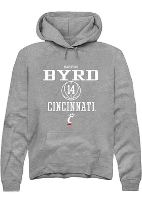 Ramiyah Byrd  Rally Cincinnati Bearcats Mens Graphite NIL Sport Icon Long Sleeve Hoodie