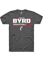 Ramiyah Byrd  Cincinnati Bearcats Dark Grey Rally NIL Stacked Box Short Sleeve T Shirt