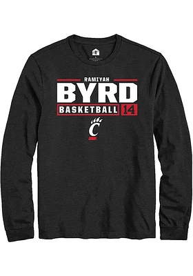 Ramiyah Byrd Cincinnati Bearcats Rally NIL Stacked Box Long Sleeve T Shirt