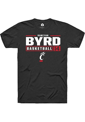 Ramiyah Byrd Cincinnati Bearcats Rally NIL Stacked Box Short Sleeve T Shirt